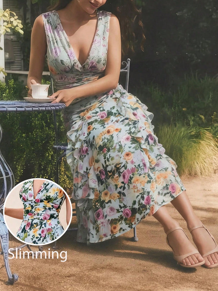 Rochie maxi SHEIN, mix culori