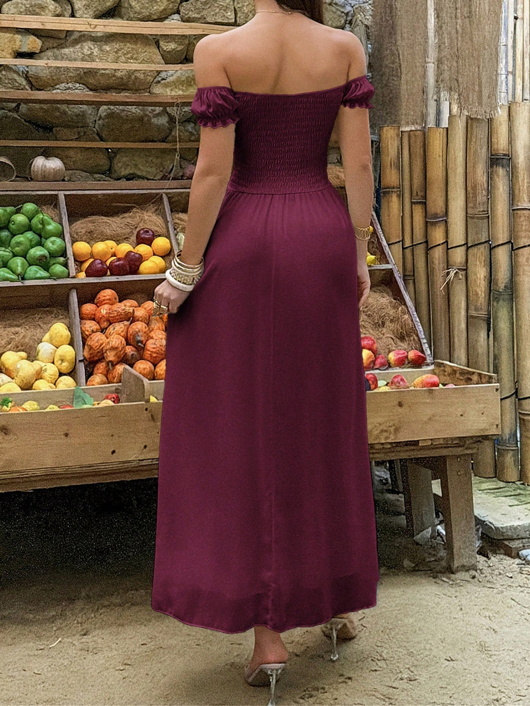 Rochie maxi SHEIN, vișiniu
