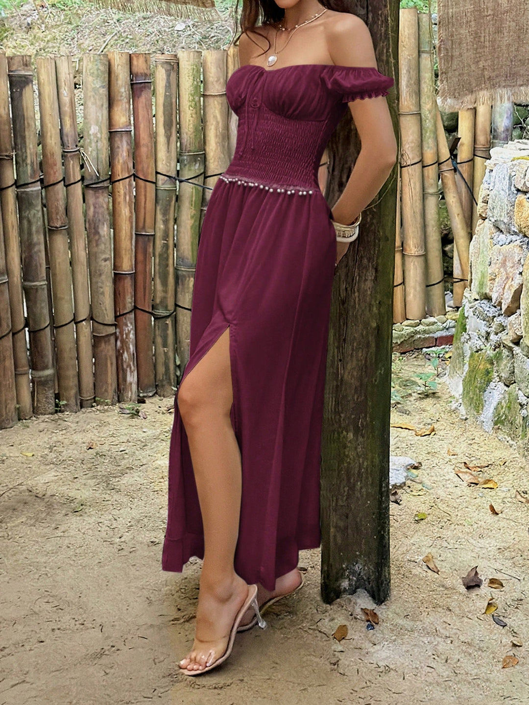 Rochie maxi SHEIN, vișiniu