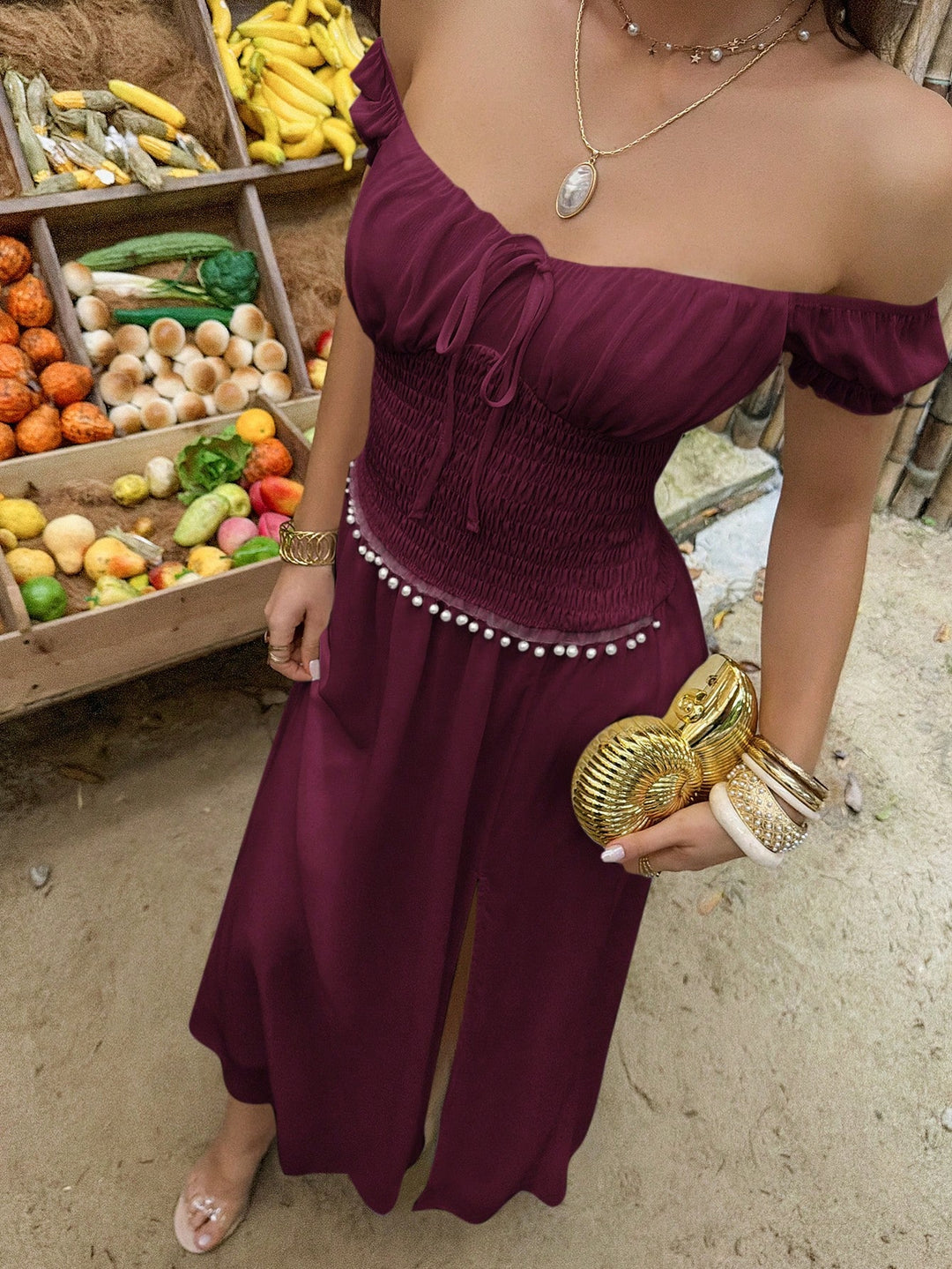 Rochie maxi SHEIN, vișiniu