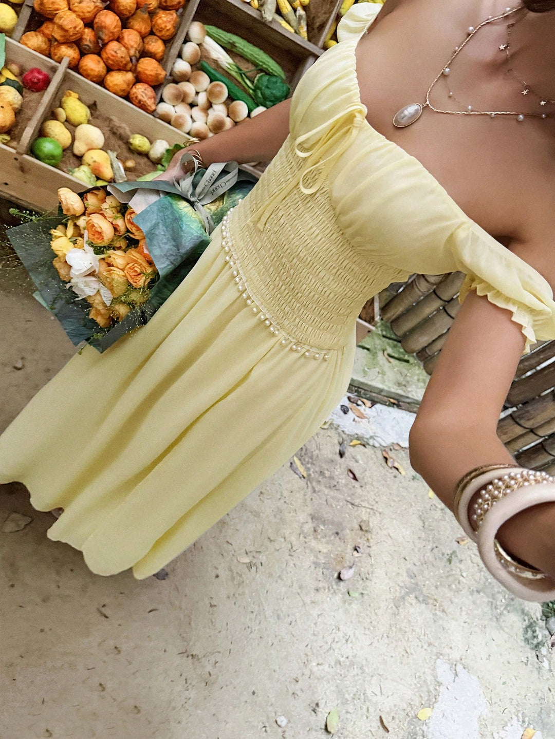 Rochie maxi SHEIN, galben