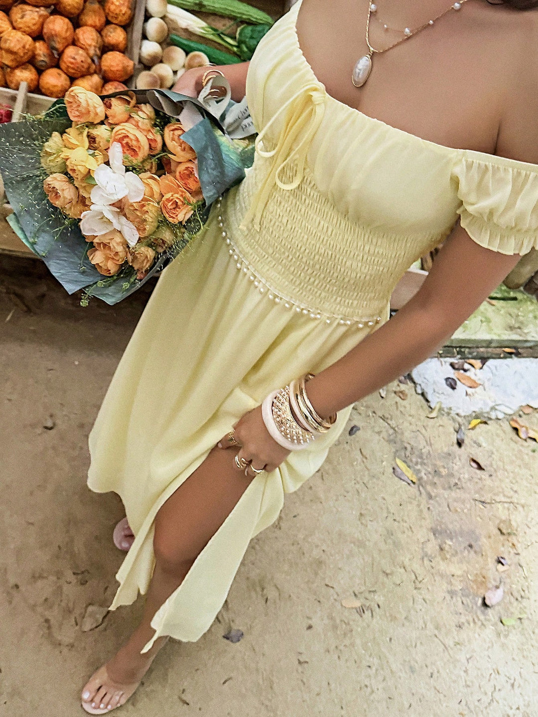 Rochie maxi SHEIN, galben