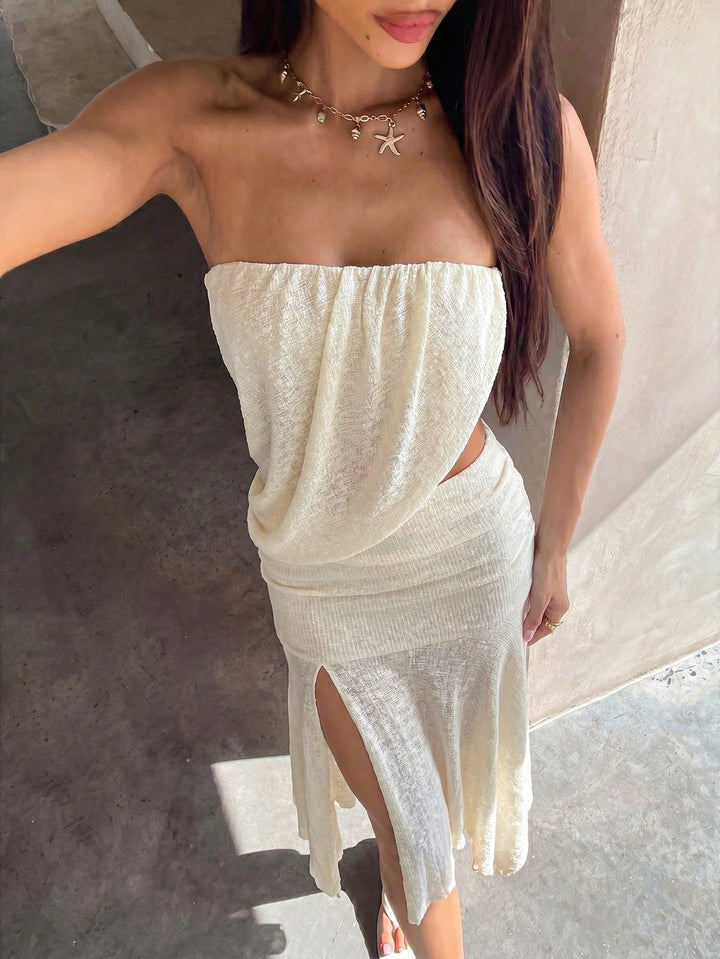 Rochie maxi SHEIN, bej