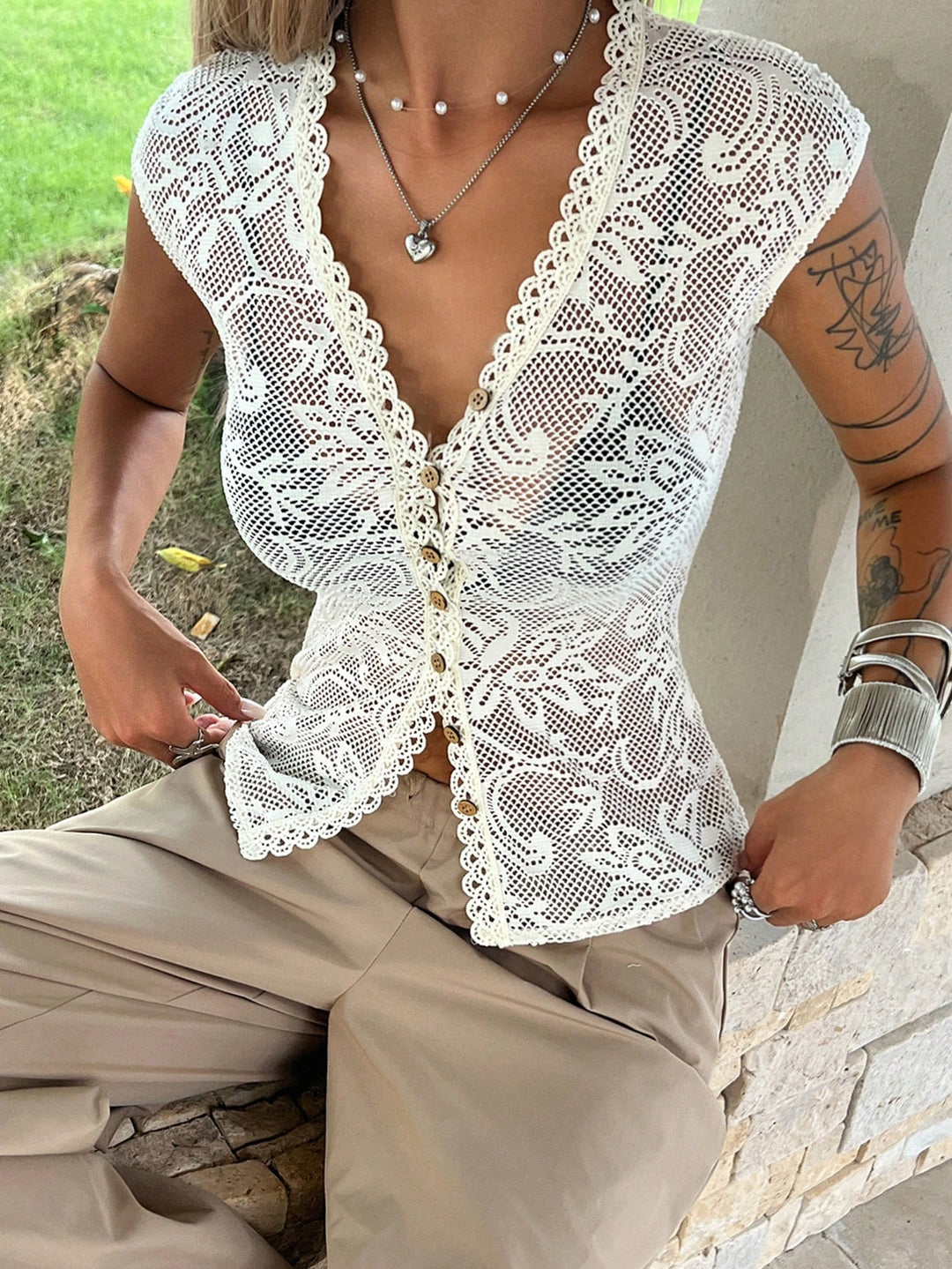 Top SHEIN, bej