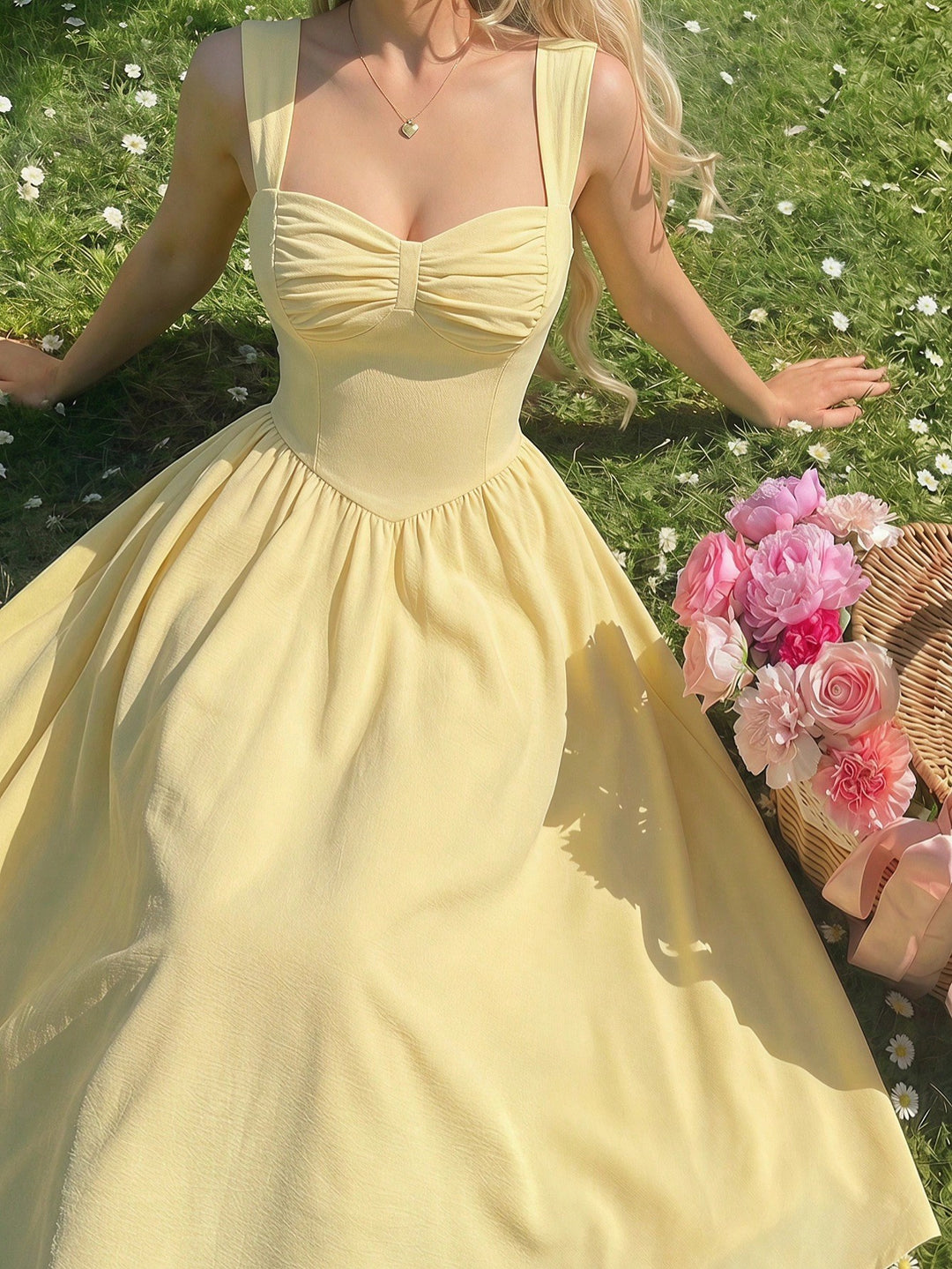 Rochie maxi SHEIN, galben