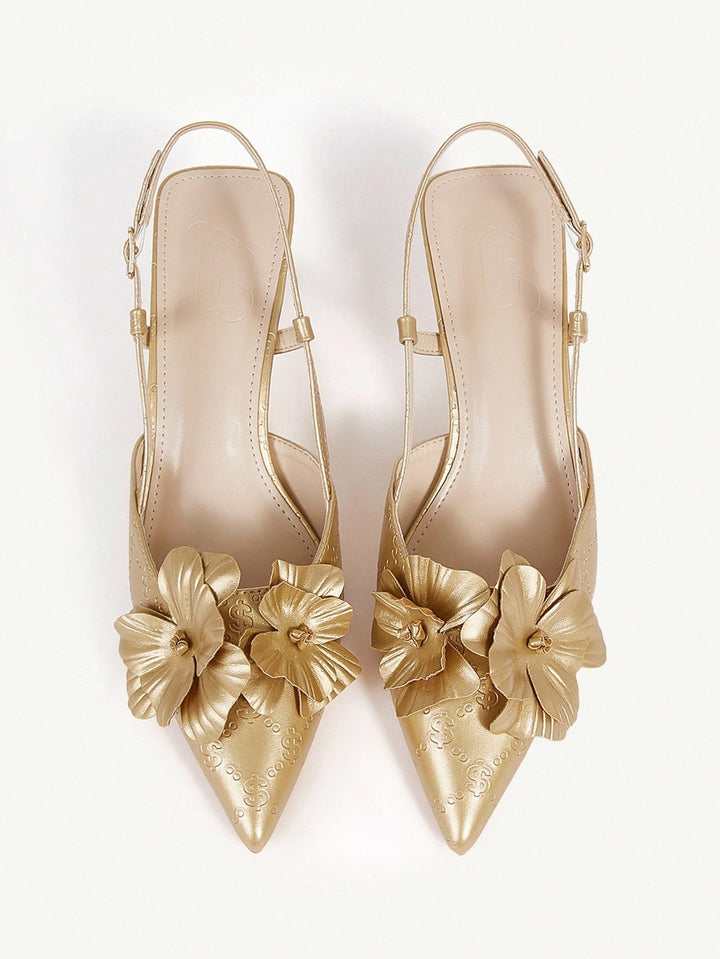 Pantofi cu toc SHEIN, auriu
