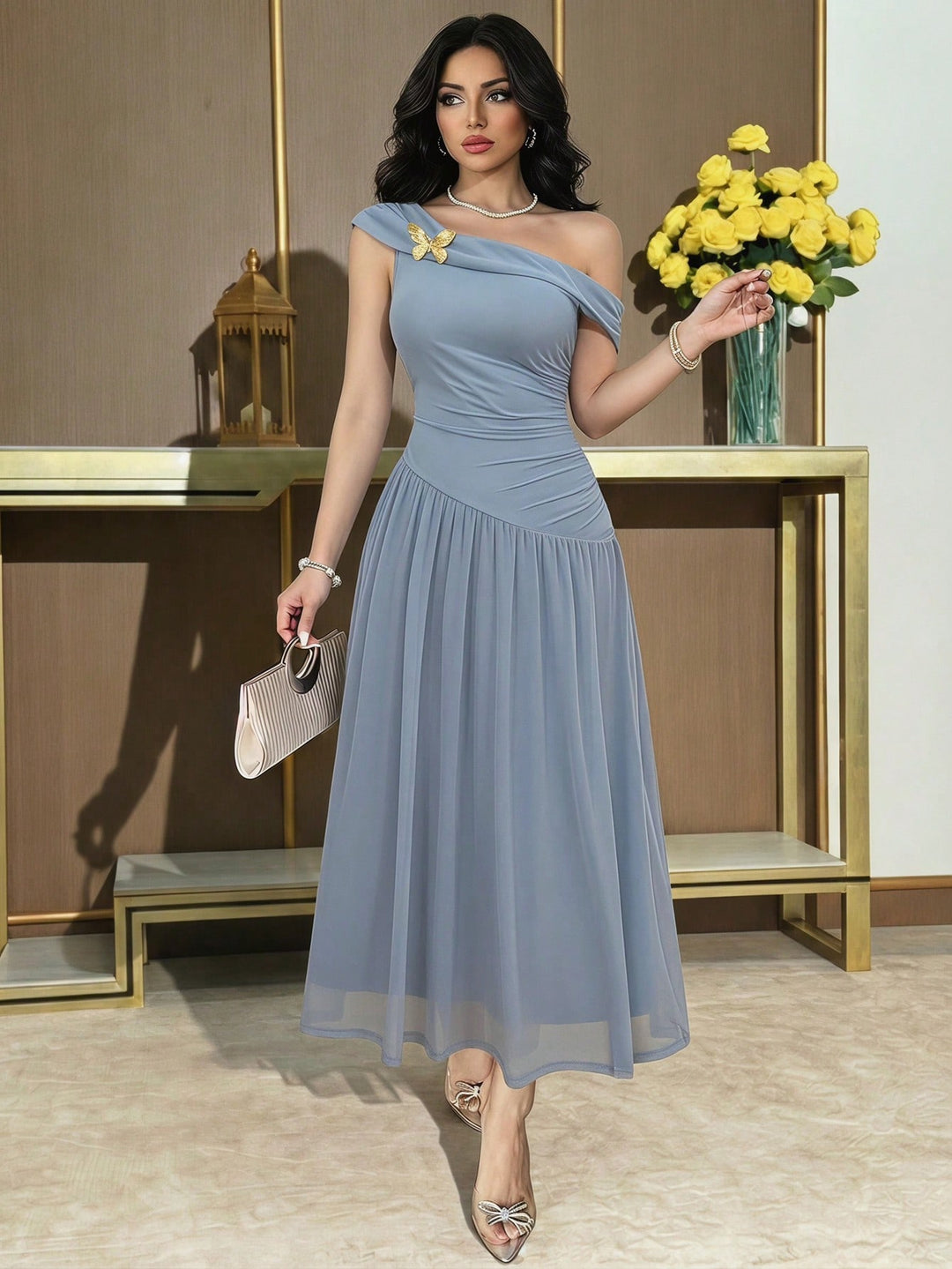 Rochie maxi SHEIN, albastru