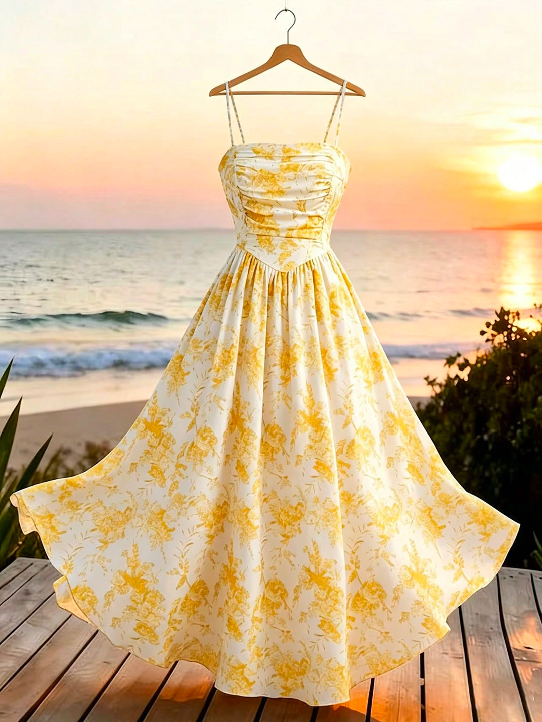 Rochie maxi SHEIN, galben
