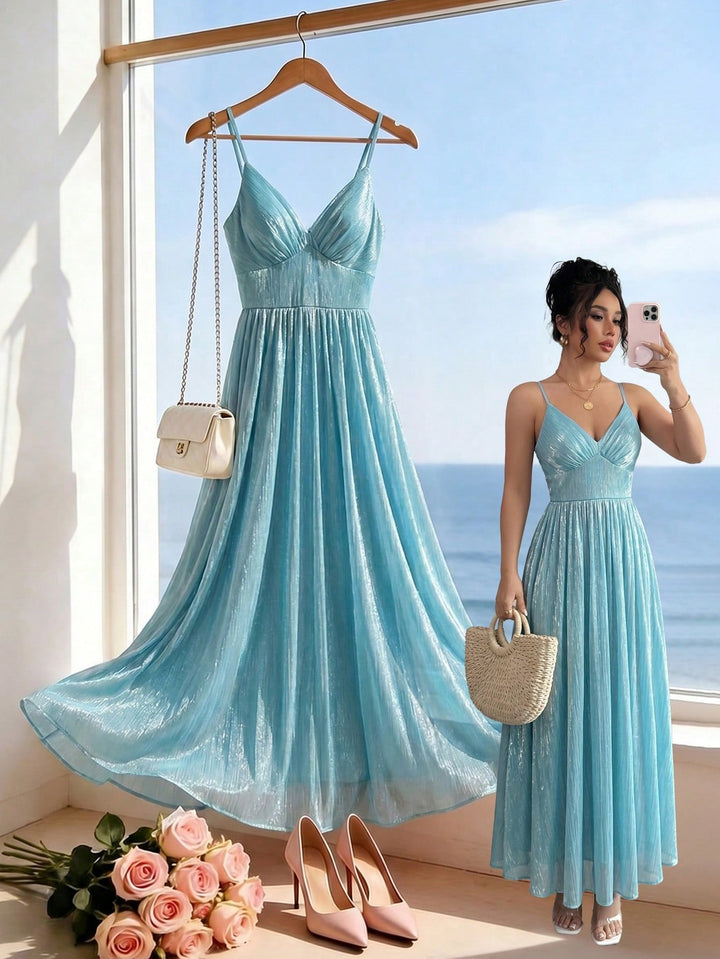 Rochie maxi SHEIN, albastru