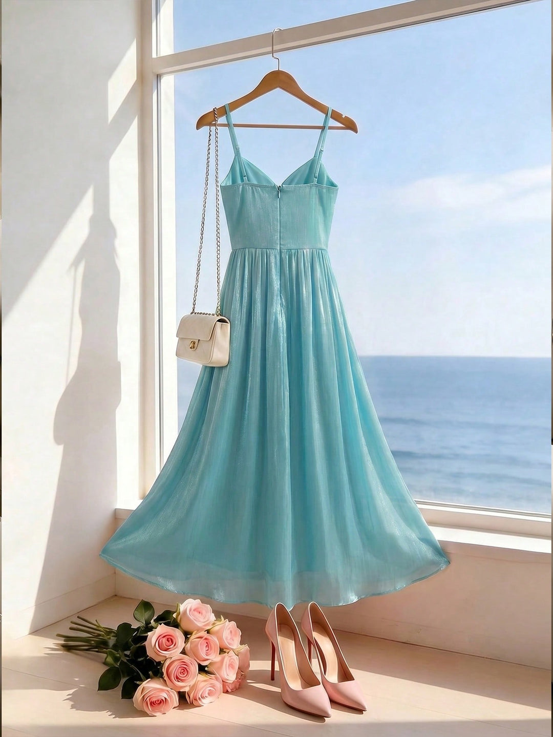 Rochie maxi SHEIN, albastru