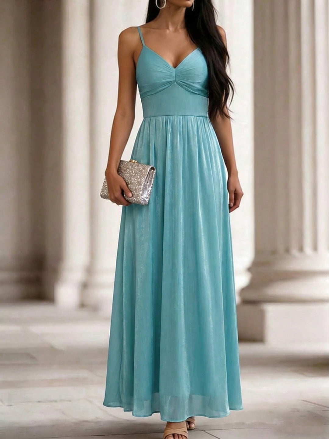 Rochie maxi SHEIN, albastru