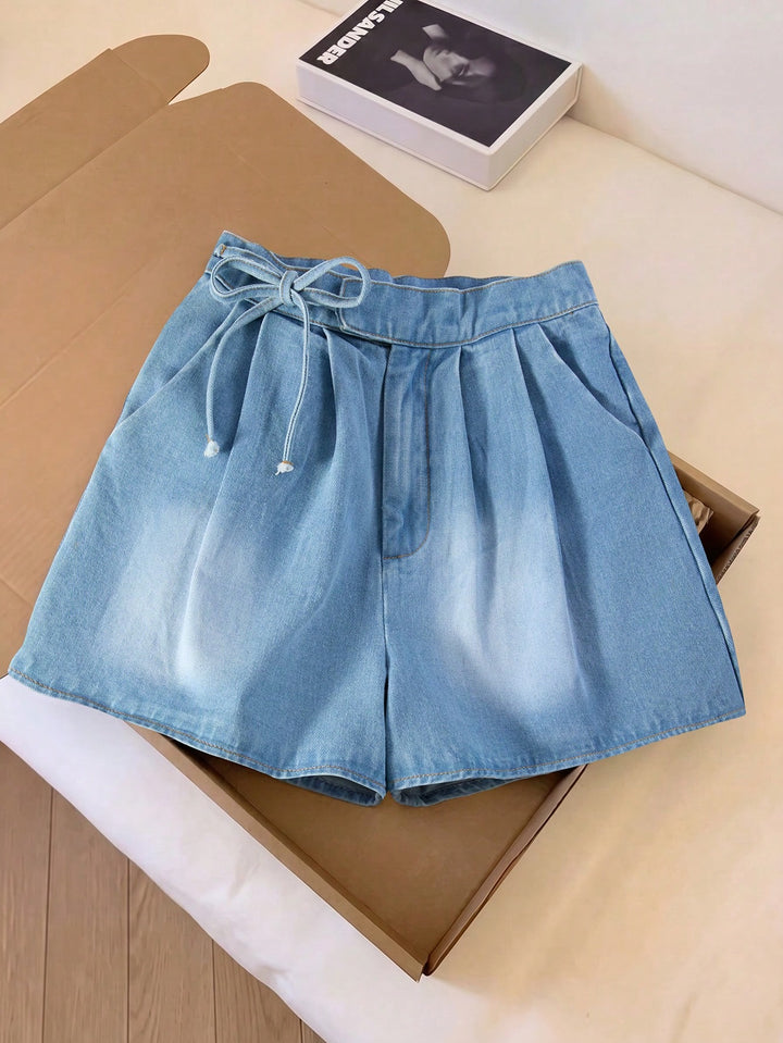 Pantaloni scurți SHEIN, albastru