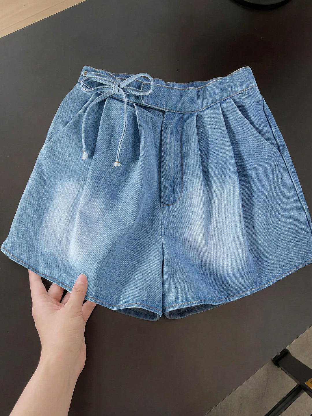 Pantaloni scurți SHEIN, albastru