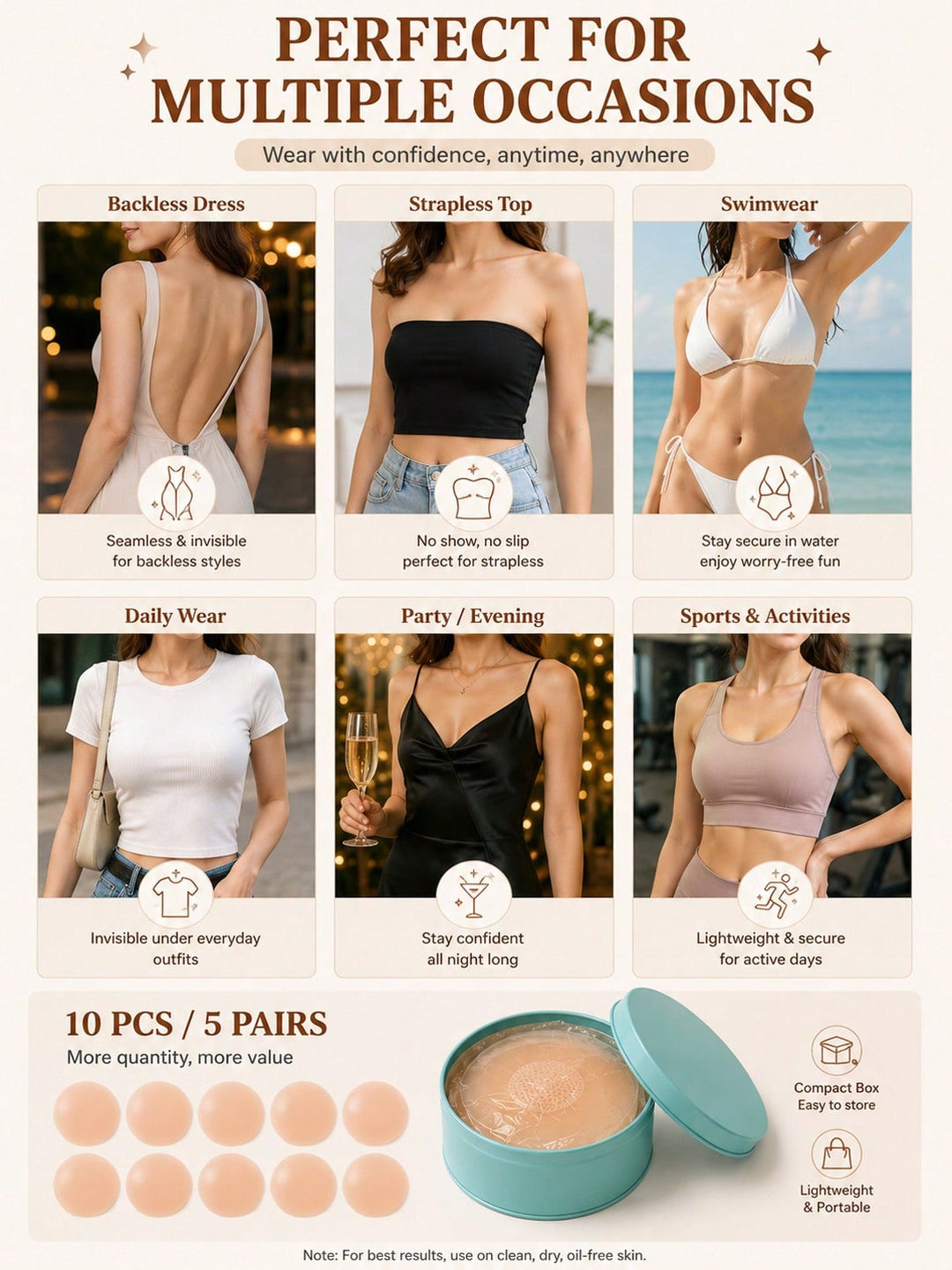 Plasturi pentru sâni SHEIN, mix culori