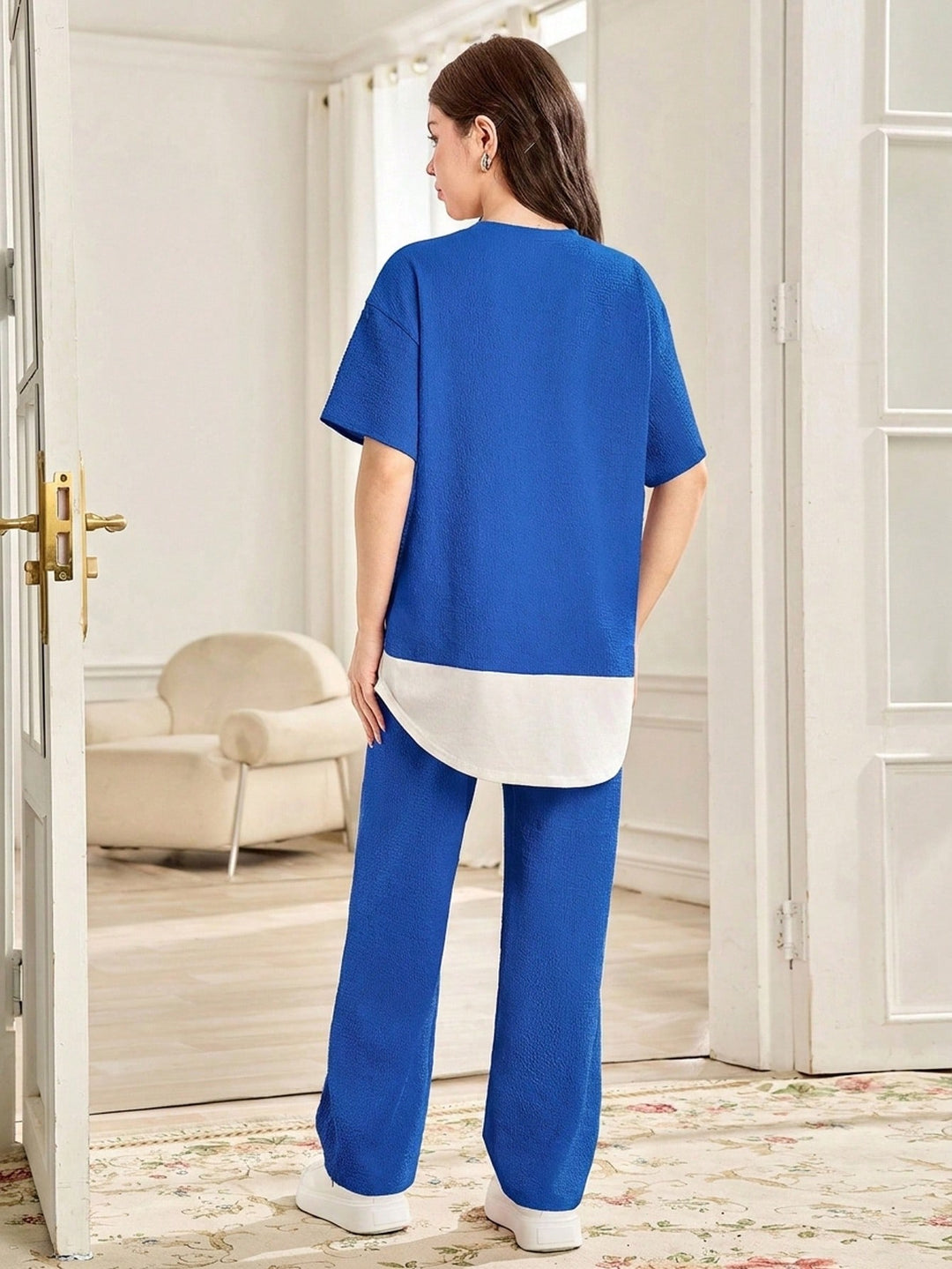 Set de tricouri SHEIN, albastru