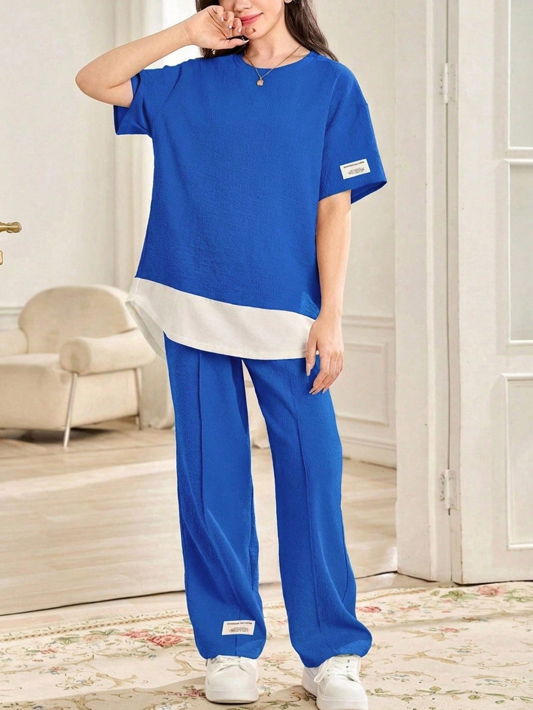 Set de tricouri SHEIN, albastru