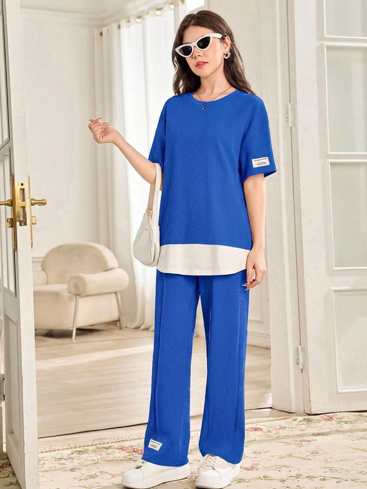 Set de tricouri SHEIN, albastru