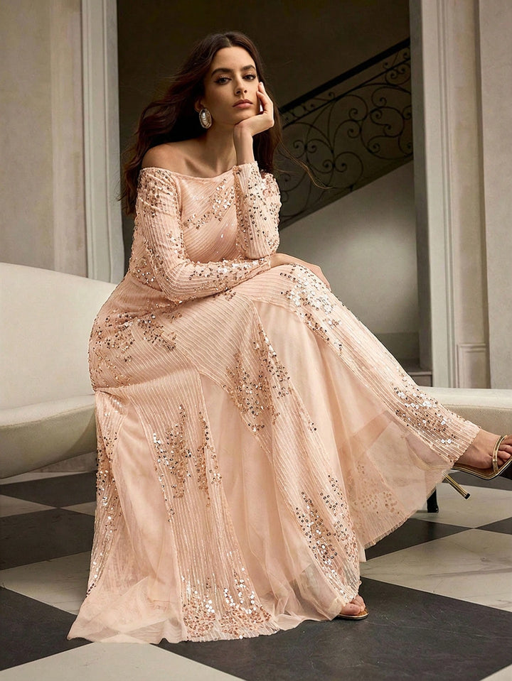 Rochie de ocazie SHEIN, crem