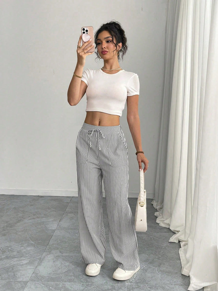 Pantaloni SHEIN, alb