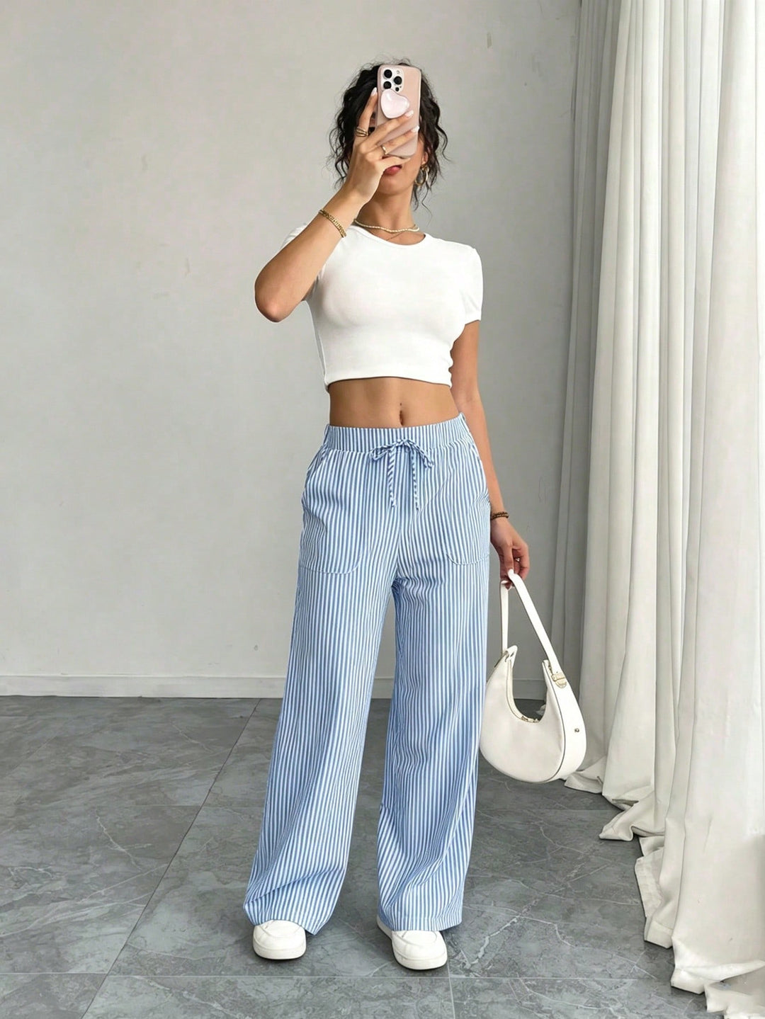 Pantaloni SHEIN, albastru