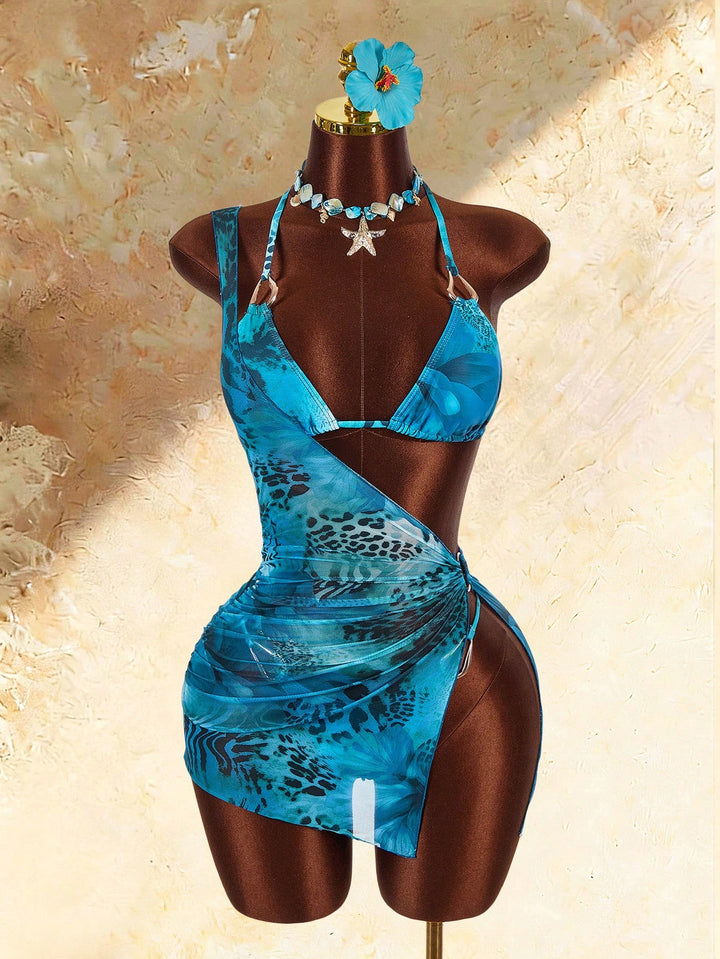 Set bikini SHEIN, albastru