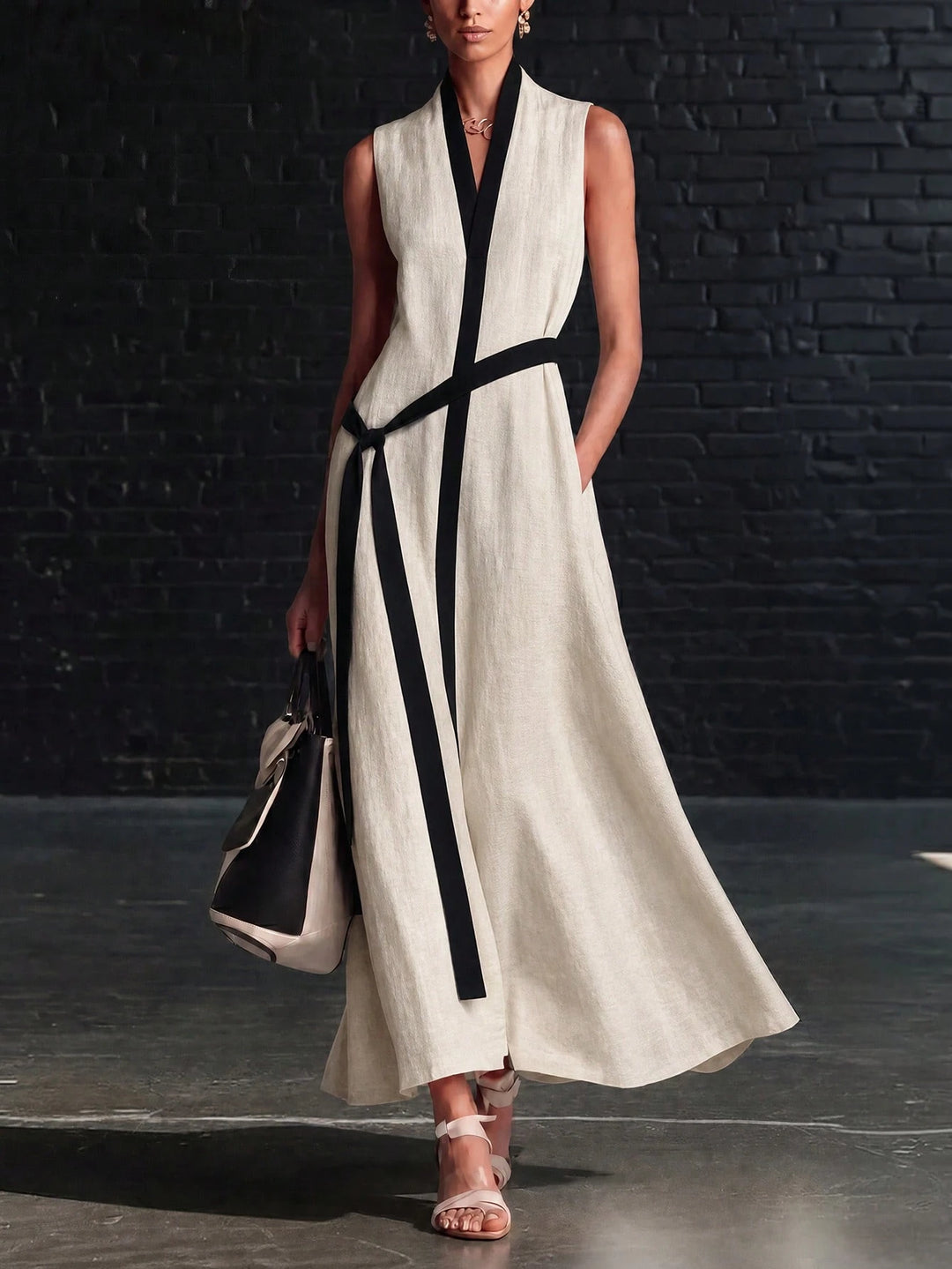 Rochie maxi SHEIN, bej