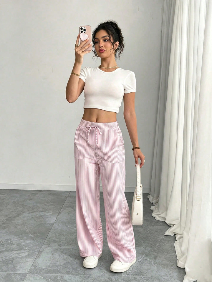 Pantaloni SHEIN, roz