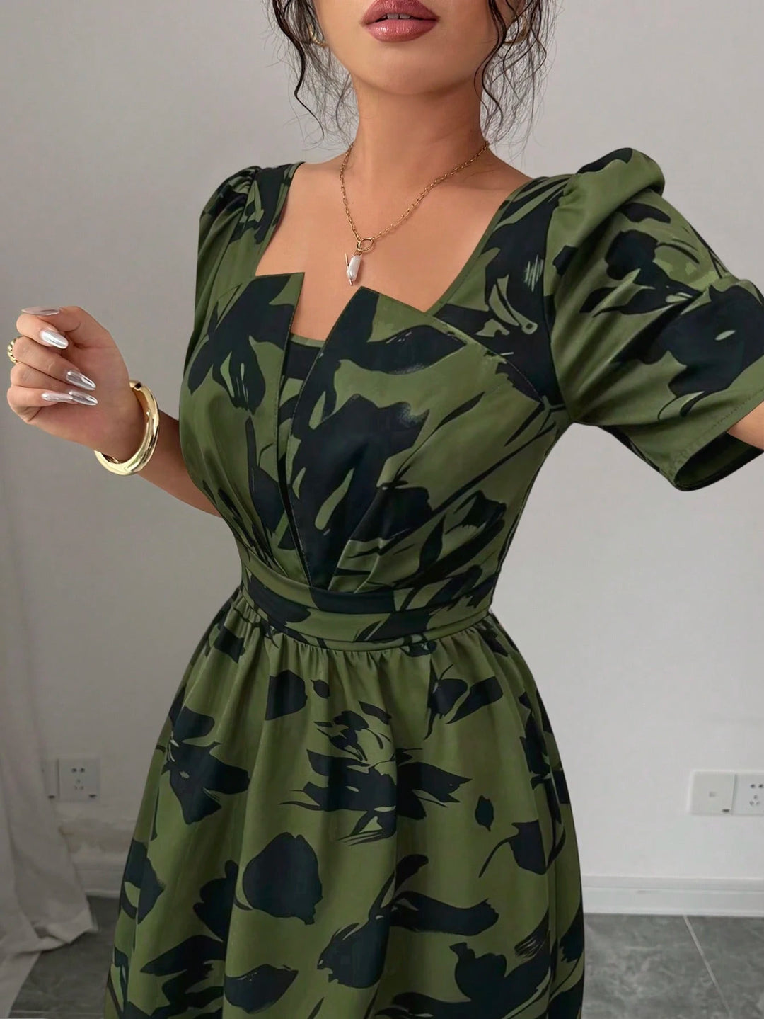 Rochie maxi SHEIN, verde