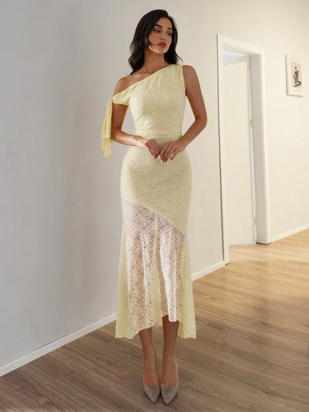 Rochie midi SHEIN, galben
