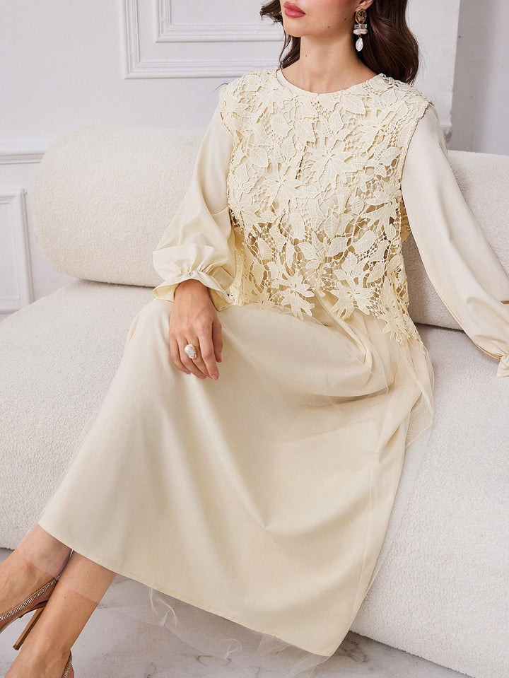 Rochie maxi SHEIN, crem