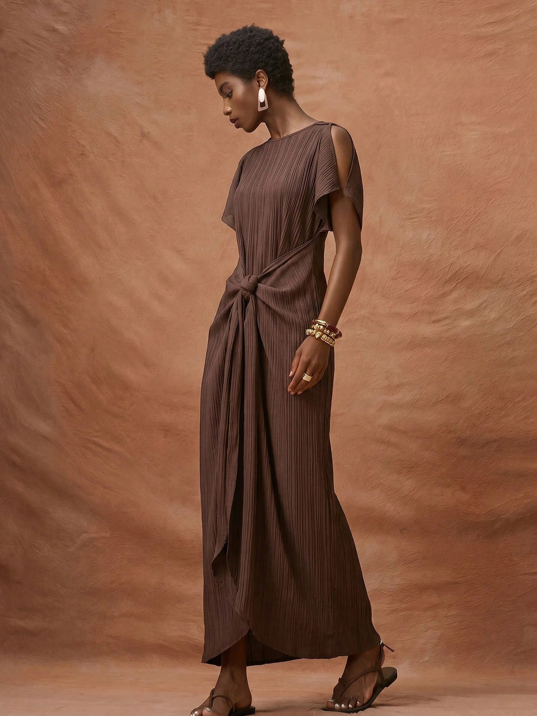 Rochie maxi SHEIN, maro