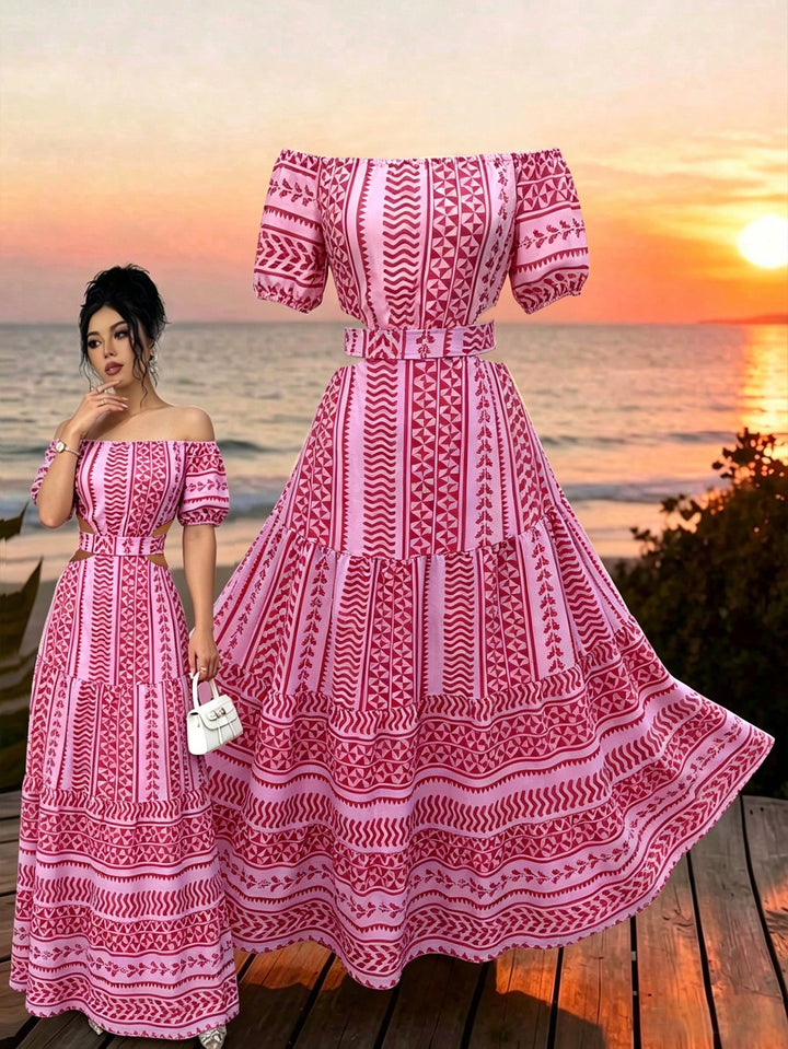 Rochie maxi SHEIN, mix culori