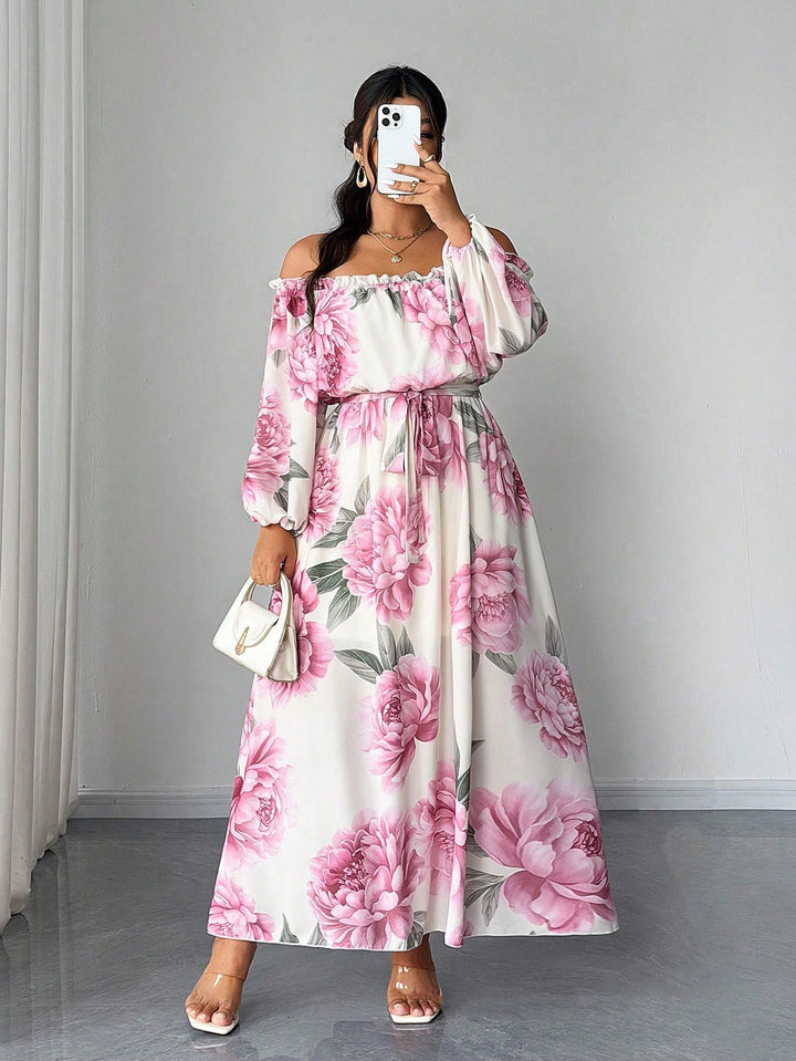 Rochie maxi SHEIN, mix culori