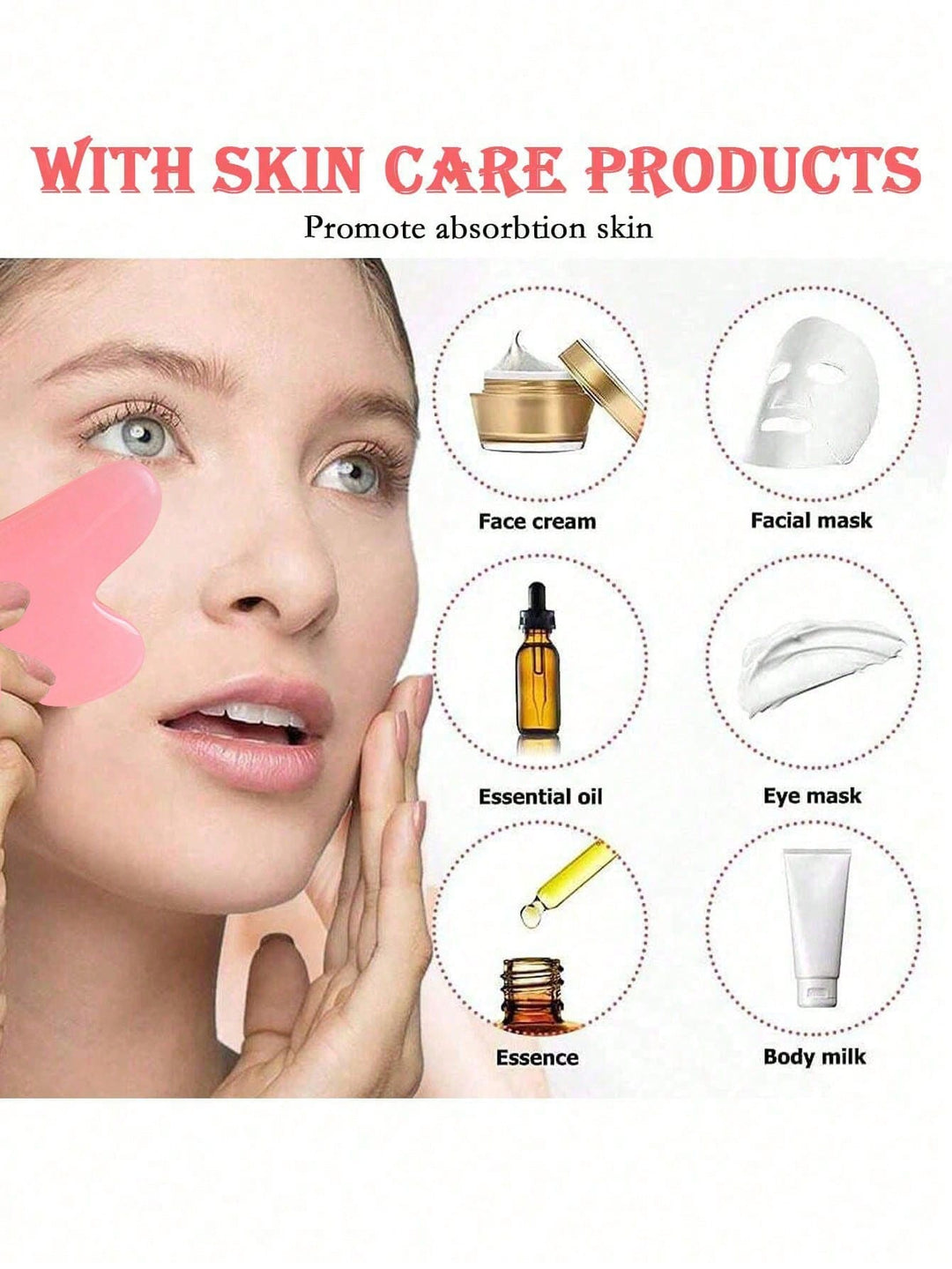 Instrument de masaj facial SHEIN, mix culori