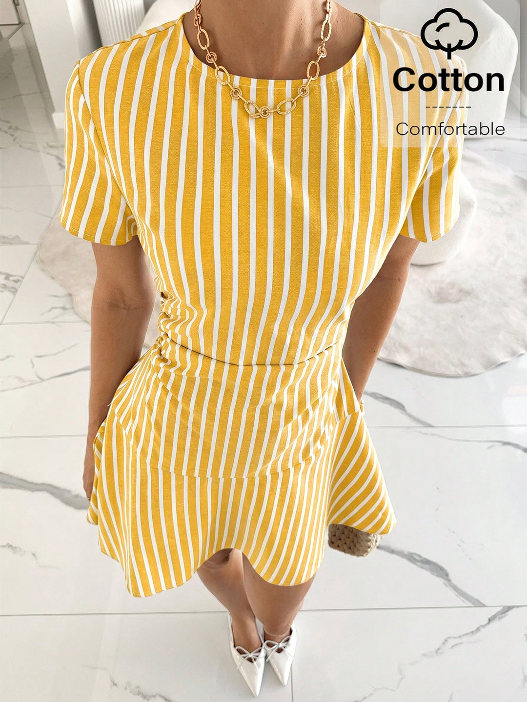 Rochie scurtă SHEIN, galben