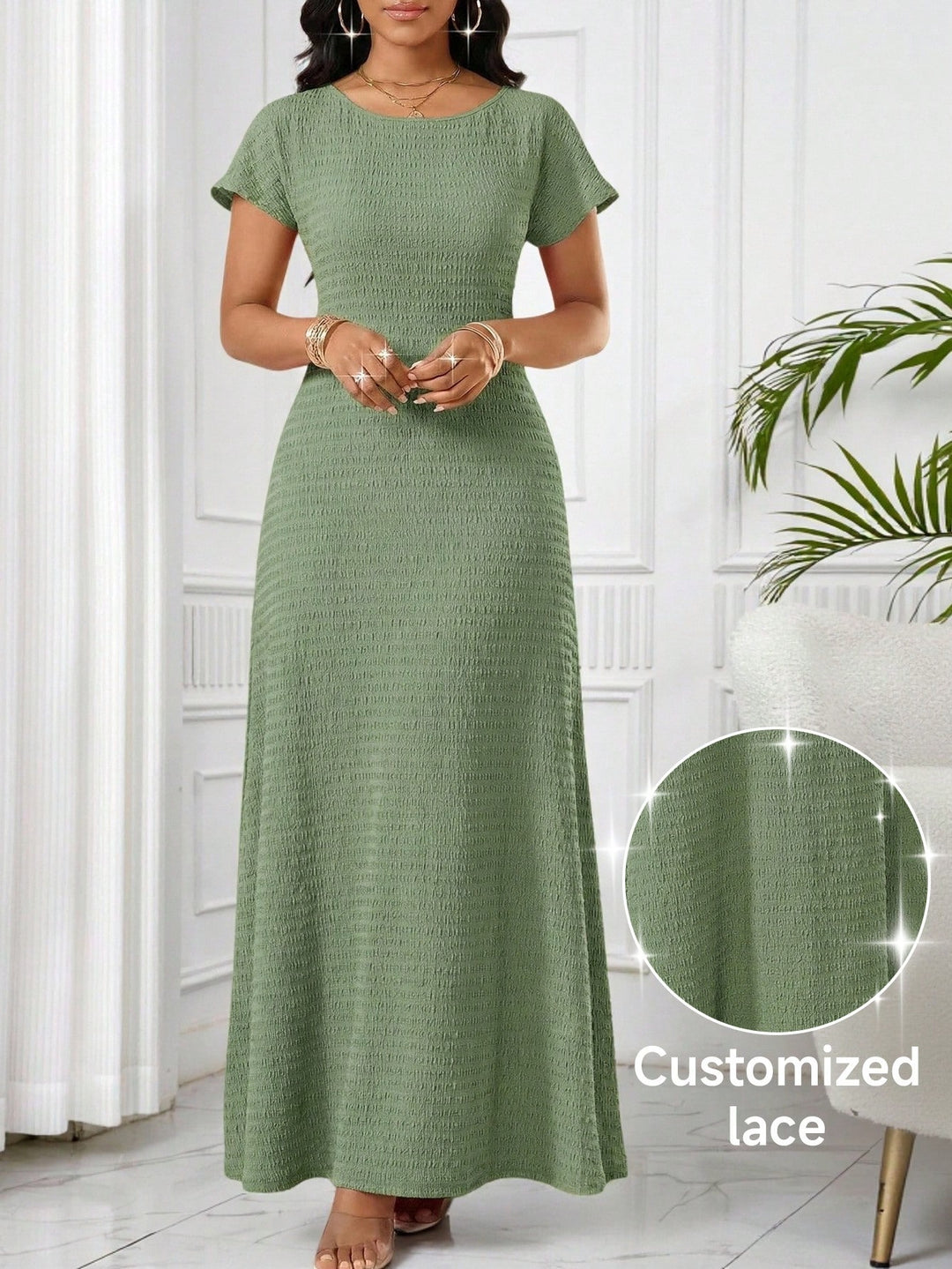 Rochie maxi SHEIN, verde