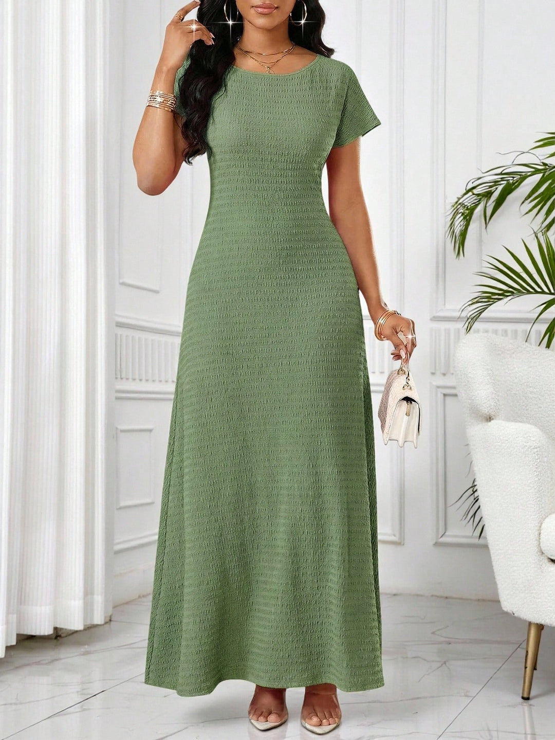 Rochie maxi SHEIN, verde