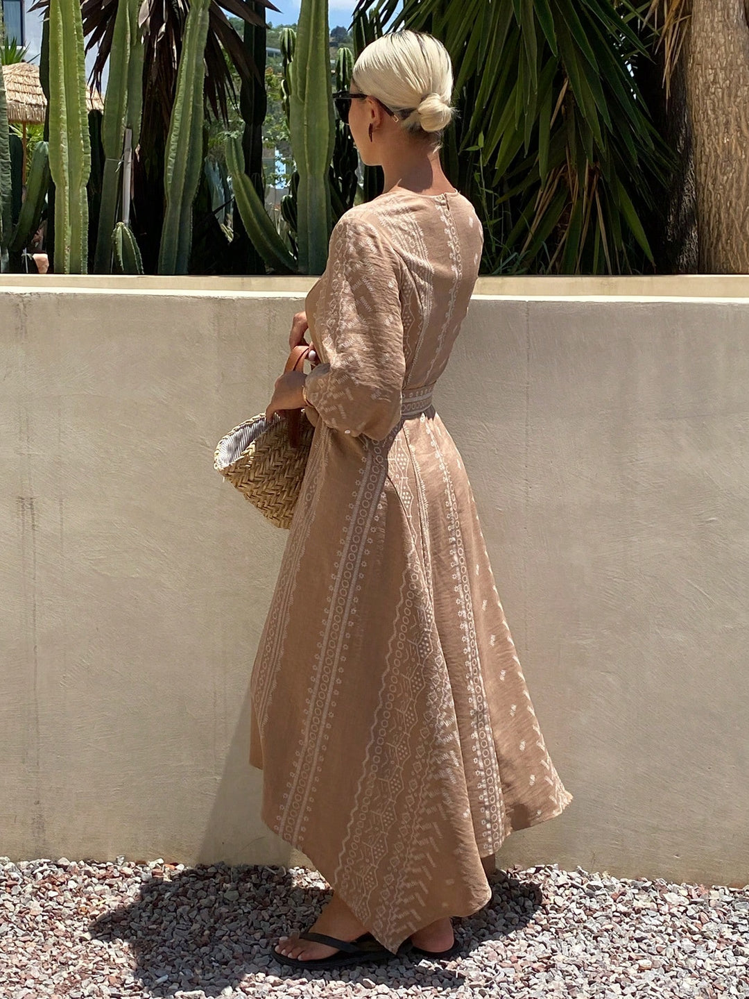 Rochie maxi SHEIN, kaki