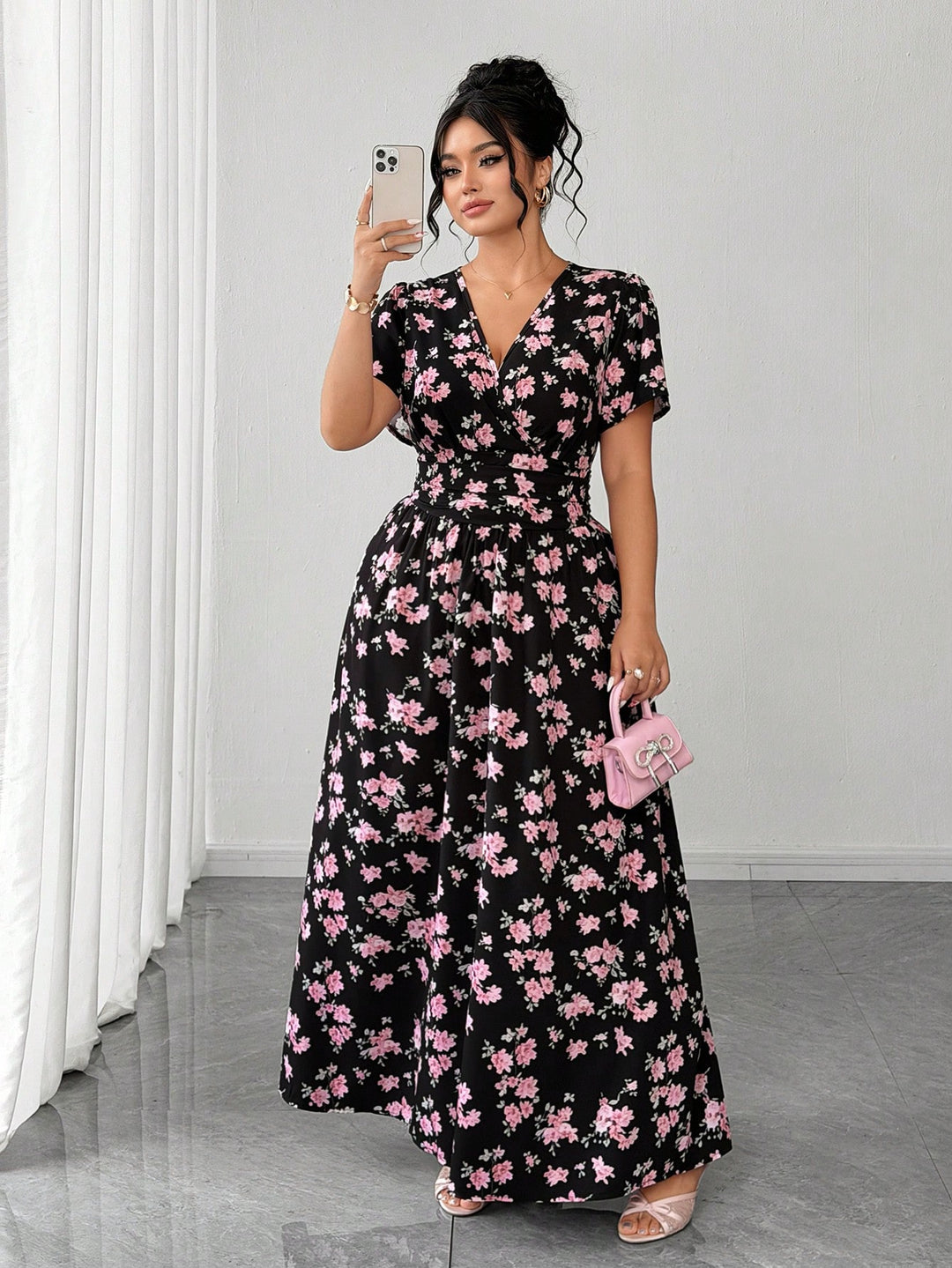 Rochie maxi SHEIN, mix culori