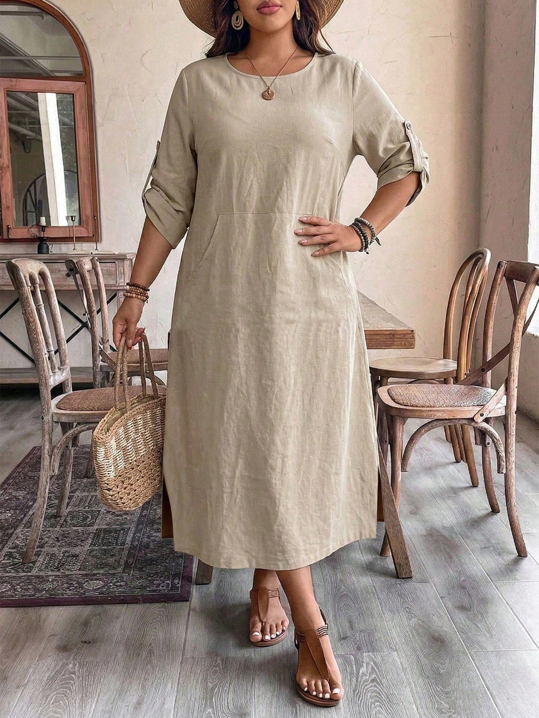 Rochie SHEIN, kaki