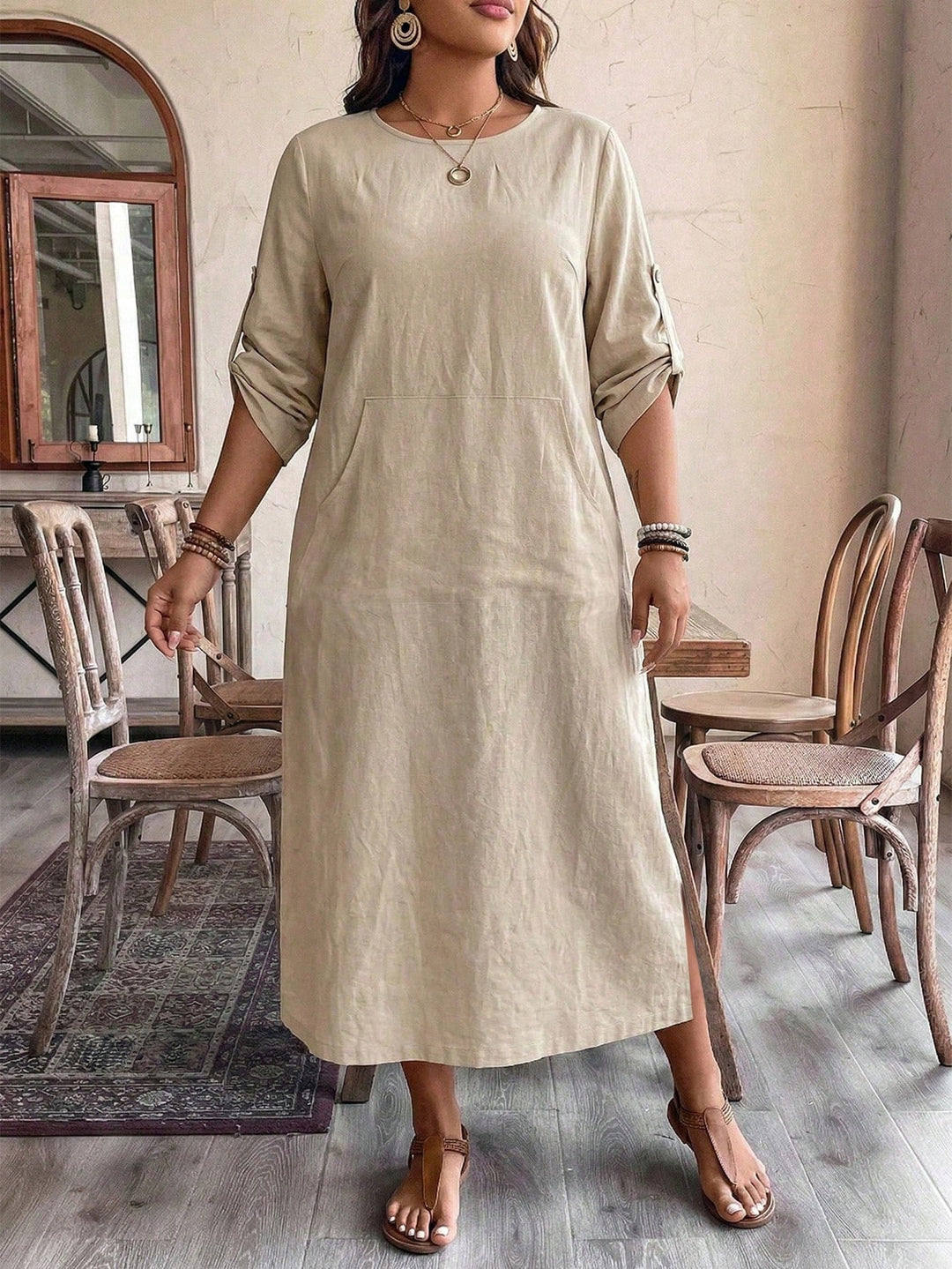 Rochie SHEIN, kaki