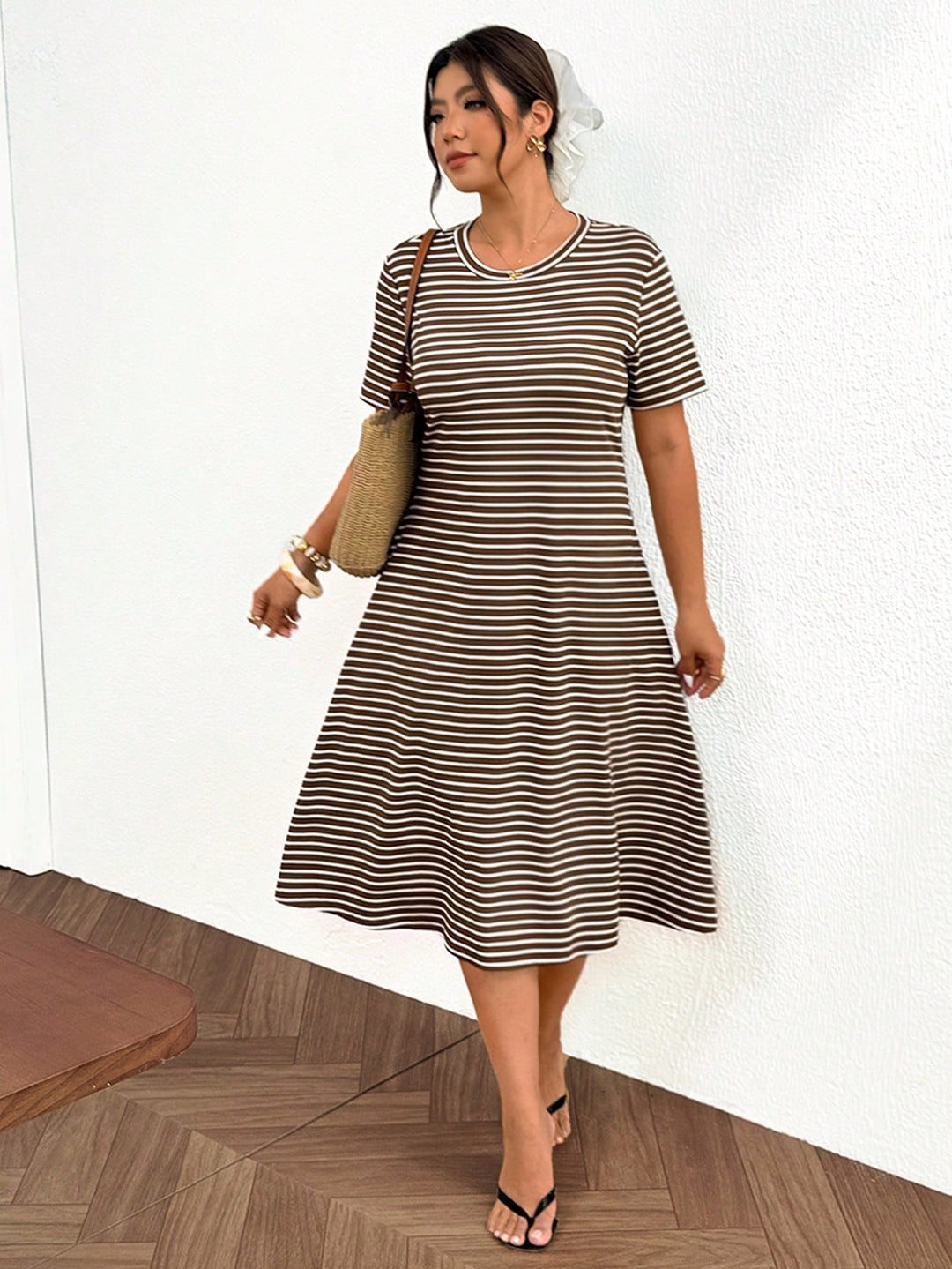 Rochie midi SHEIN, mix culori