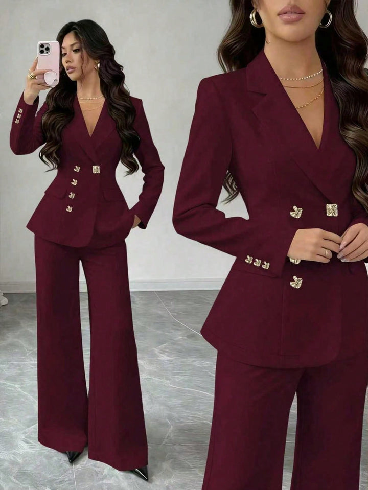 Costum SHEIN, vișiniu