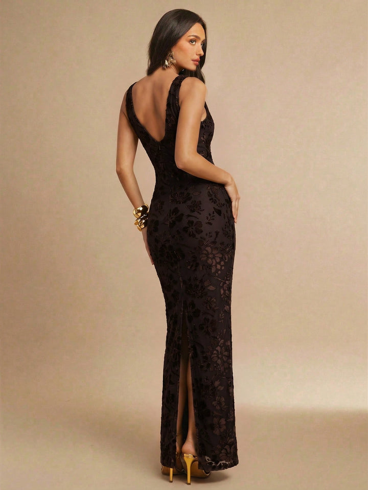 Rochie maxi SHEIN, maro