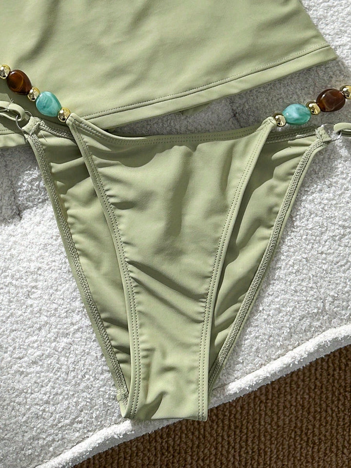 Costum de baie SHEIN, verde