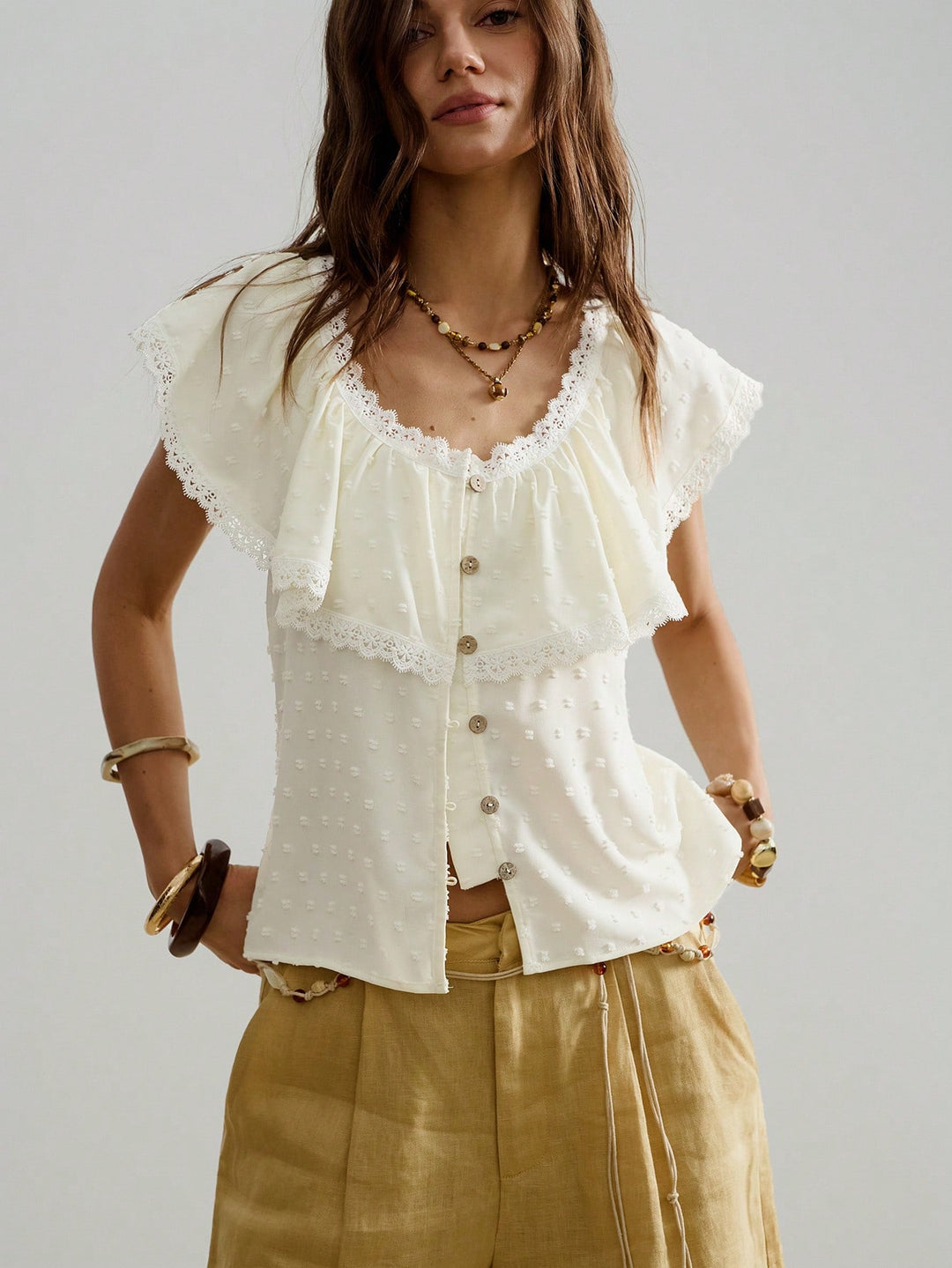 Top SHEIN, galben