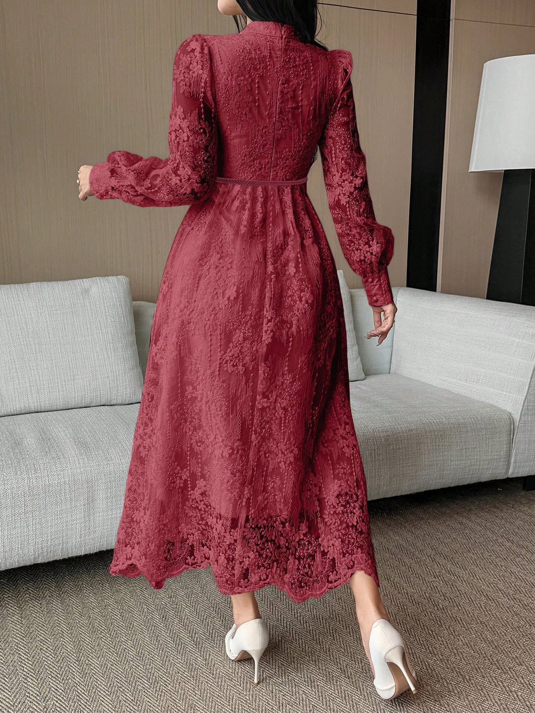 Rochie midi SHEIN, vișiniu