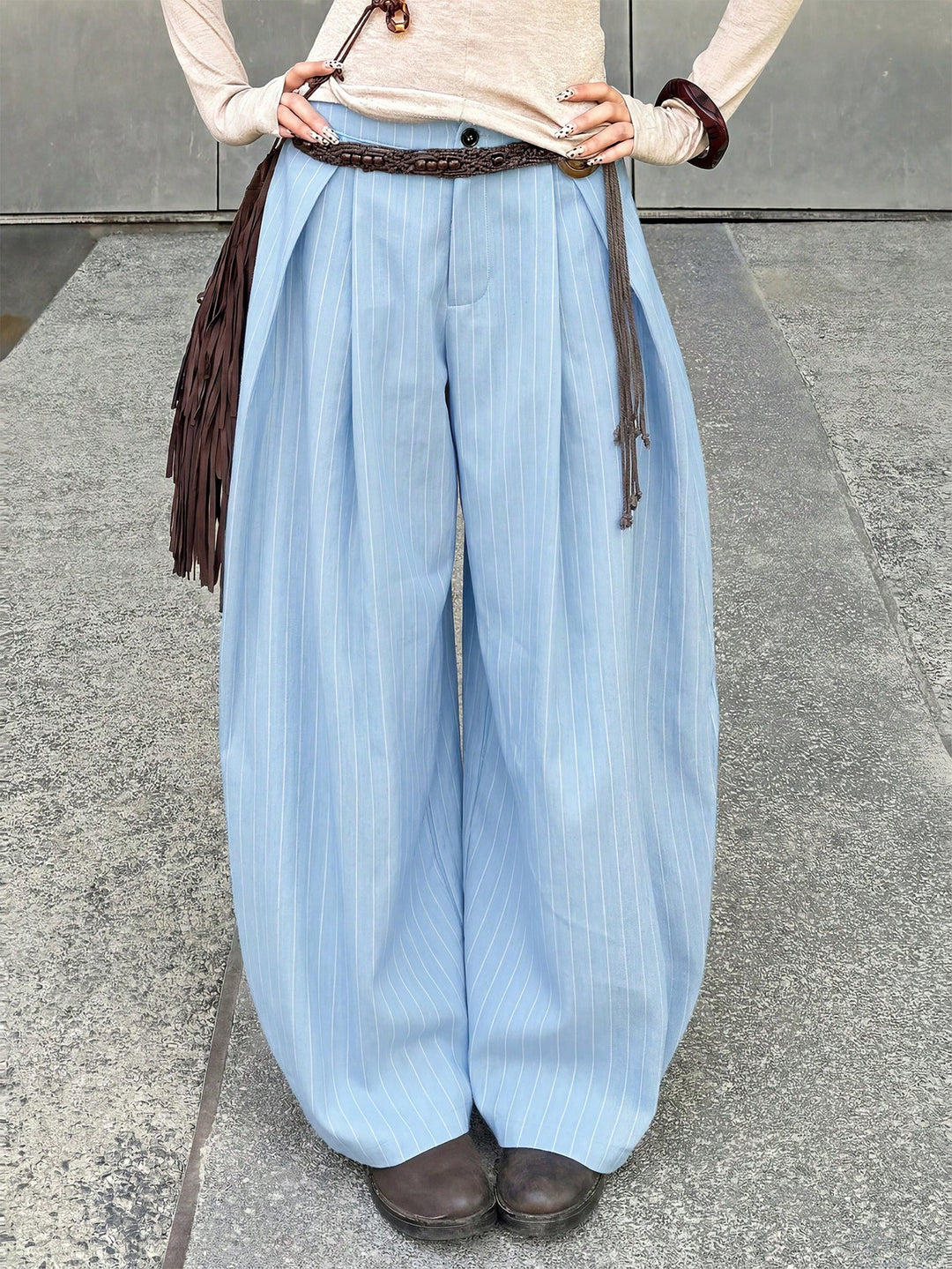 Pantaloni SHEIN, albastru