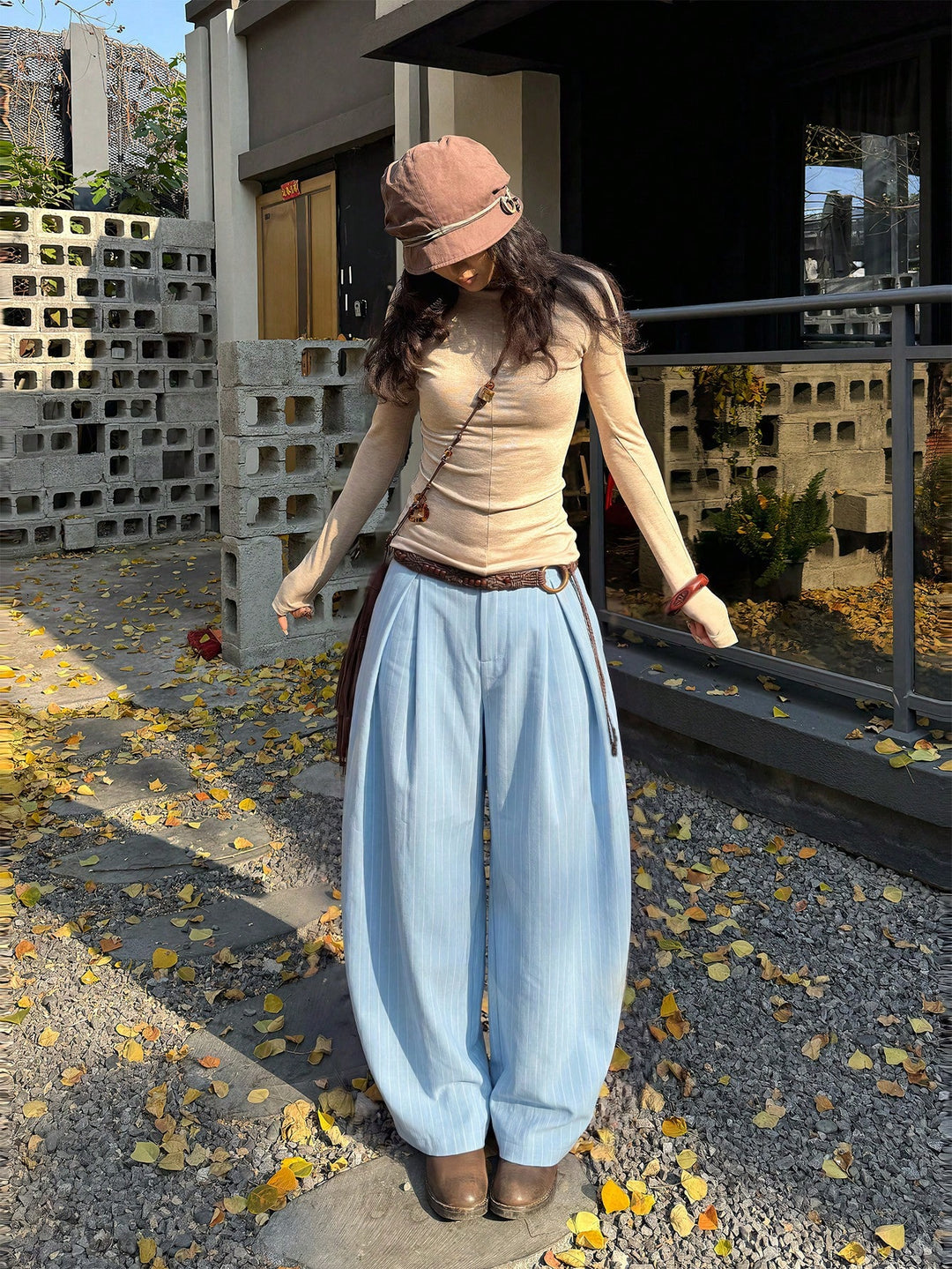 Pantaloni SHEIN, albastru