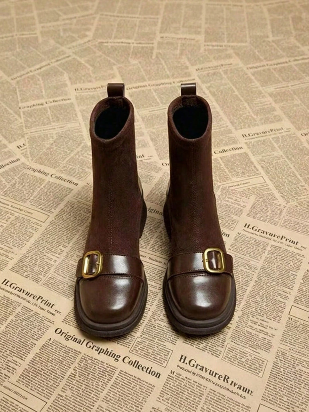 Botină SHEIN, maro